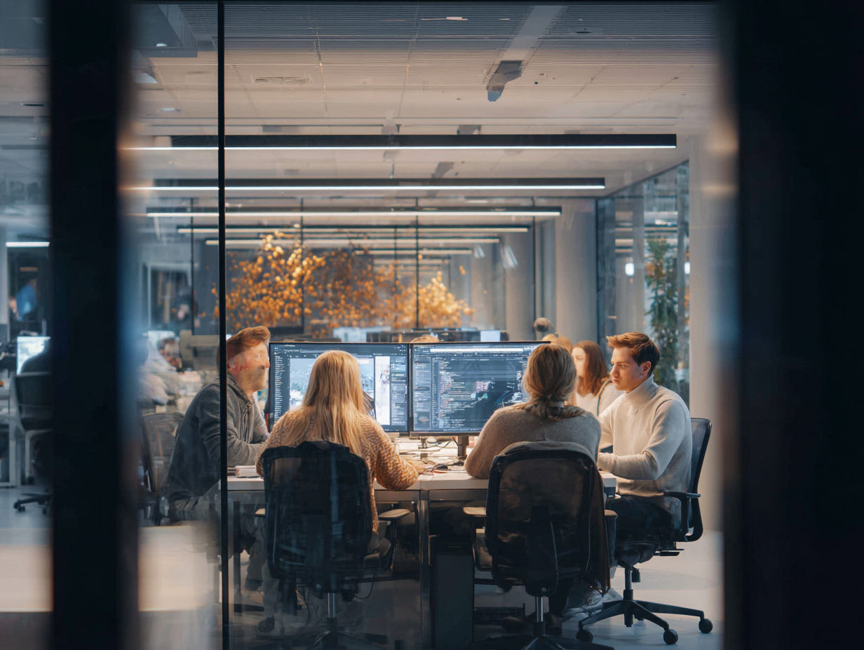 Engineers reviewing app architecture